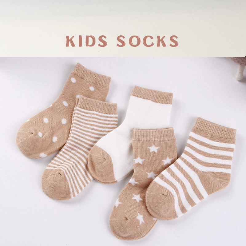 Детские принтовые носки, набор 5 пар, assorted designs, размеры 0–1 / 1–3 / 4–6 лет
