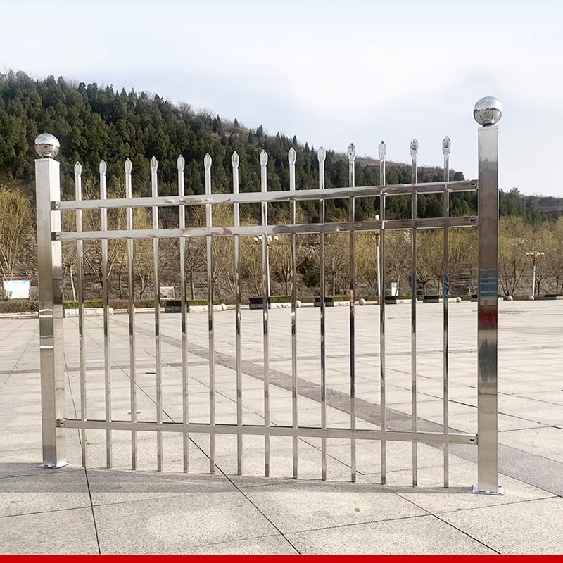 Vallas de acero inoxidable 202 304 vallas de pared de patio vallas de barrera de barrera de acero blanco aislamiento eléctrico