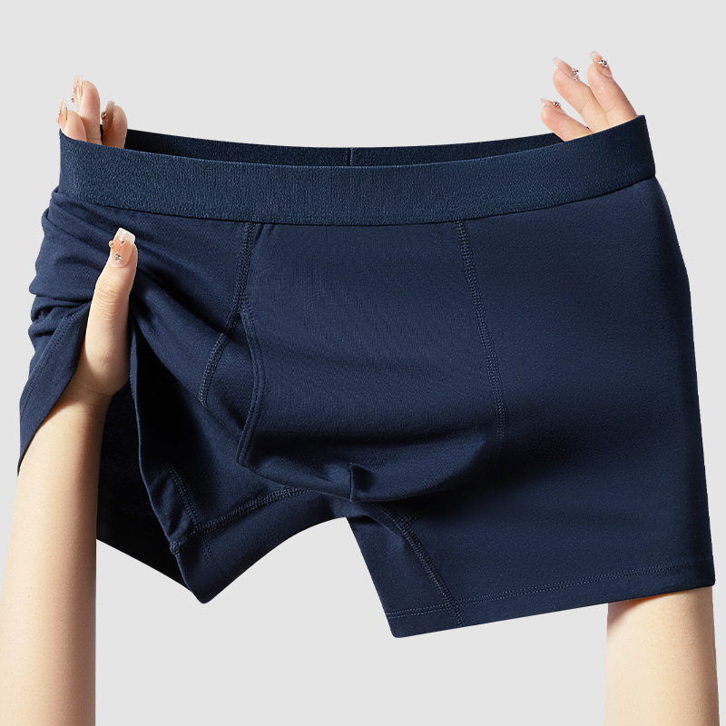 Alihu Men's Four-Corner Shorts 60 Combed Cotton Side Opening Mid-Waist Underwear Exquisite Gift Box Packaging Boxes for Men