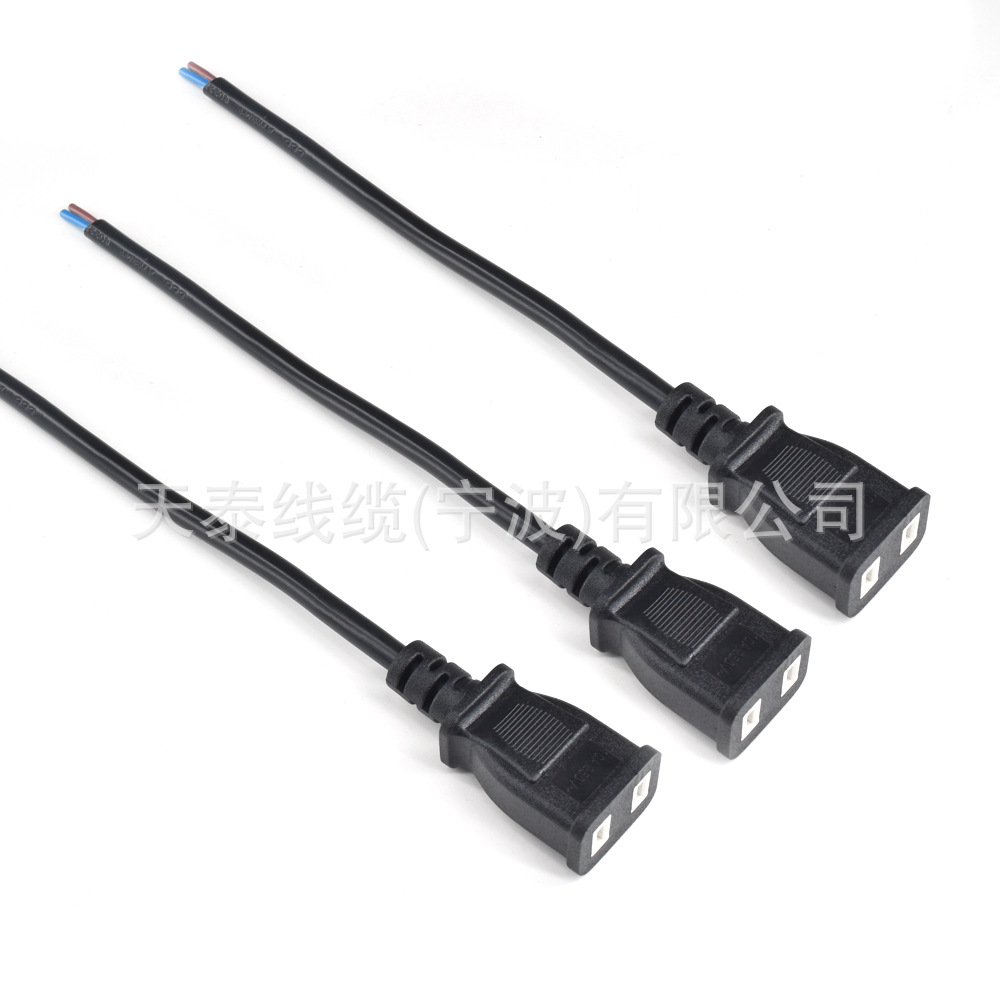 国标两芯电源线 国标两芯母头插座廷长线 家用电器国标插座电源线