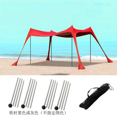 sand digging tent Lycra sun-proof – Avtomobil dam çadırları - red-4-iron-bars-200160150cm