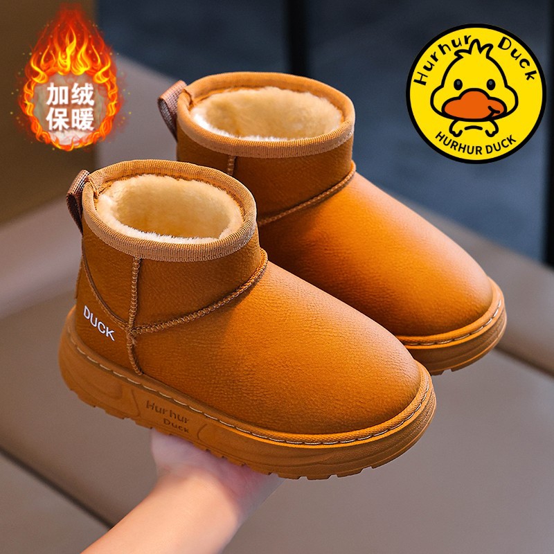 Children's Snow Boots, Girls' Fleece-Lined Warm Snow Boots, Boys' 2025 New Winter Shoes, Outdoor Cotton Shoes