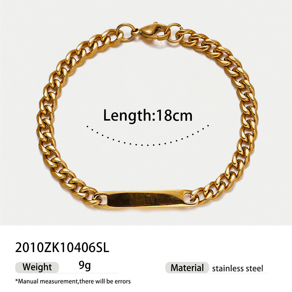 TENA Europa y América de moda 18 quilates de oro de acero inoxidable pulsera de mujeres transfronterizas de moda popular nueva superposición con joyas de mano