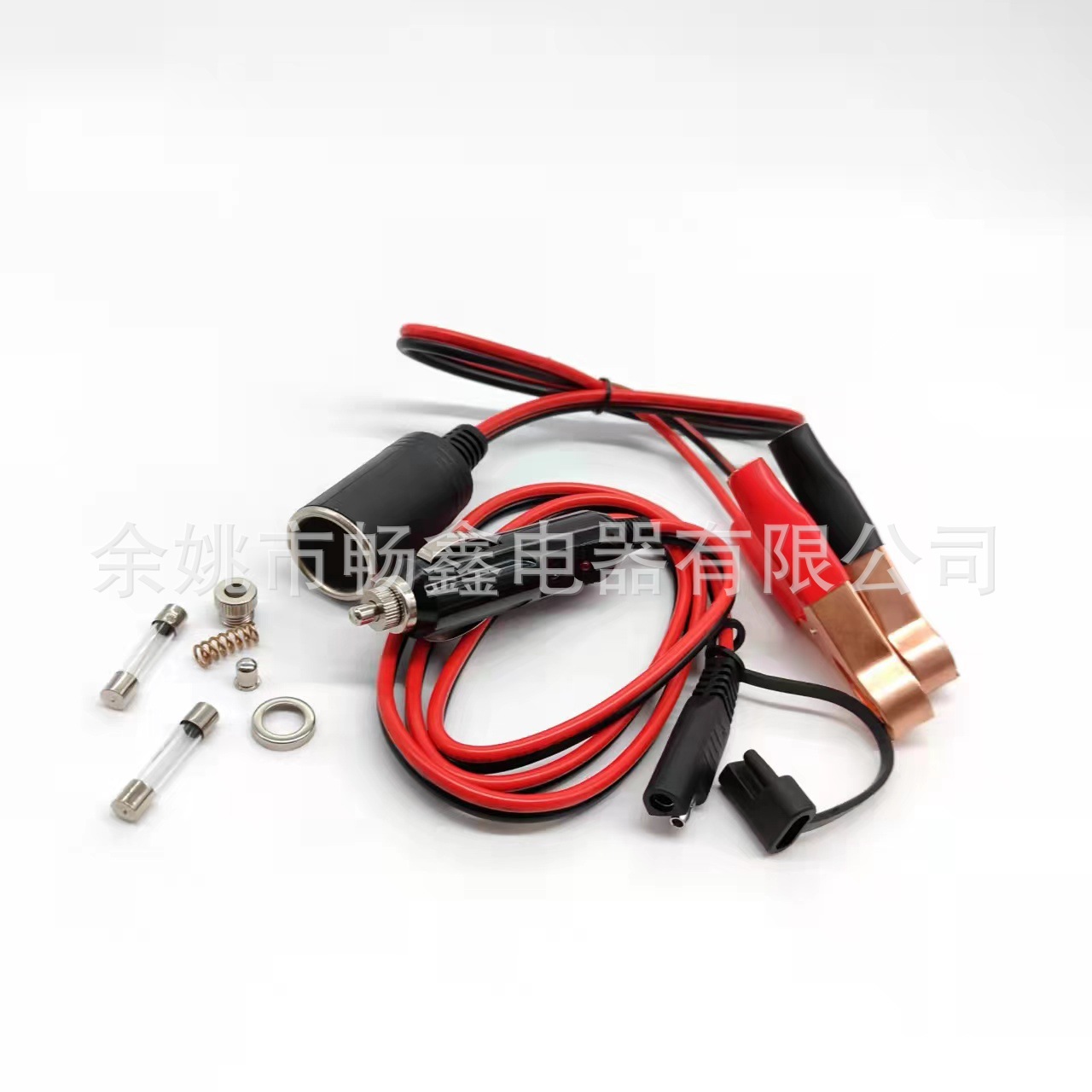 厂家热销 鳄鱼夹 带防水盖 点烟器母座 点烟器转接线 12伏 车适配