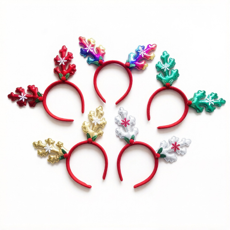 Rl604 Christmas Headband for Adults and Kidsren, Creative Party Gift, Snowflake Antlers, Laser Shiny Surface, Christmas Cross-Border Rl604 Christmas Headband for Adults and Kidsren, Creative Party Gift, Snowflake Antlers, Laser Shiny Surface, Christmas Cross-Border
