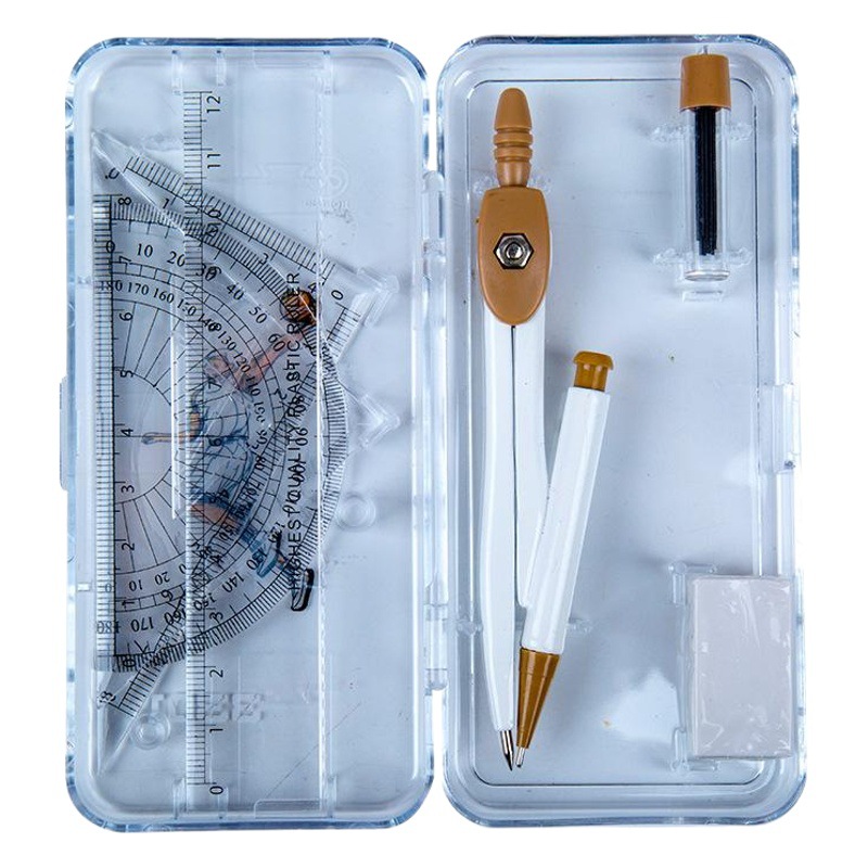 3301 brújulas de examen de estudiante conjunto de ayudas para la enseñanza de matemáticas conjunto de 7 piezas suministros escolares herramientas de matemáticas equipo de dibujo de diseño