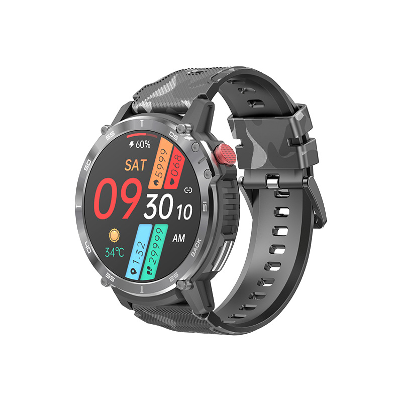 C22 (CY FIT) Bluetooth-Anruf Outdoor-Sport Drei Abwehr Sprachassistent Smart Watch Ring_voghion.com