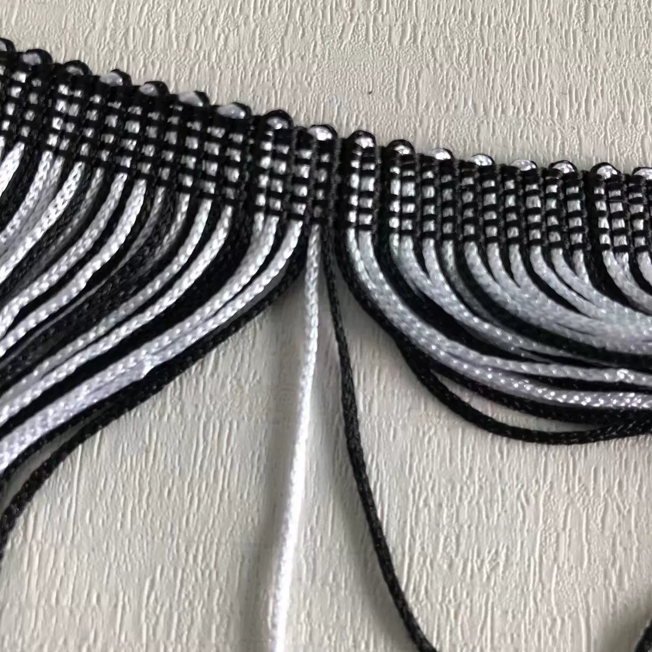 High 15-20cm Black and White Double Line Encryption Poward Latin Dance Soviet Performance Clothing Supplementary Materials