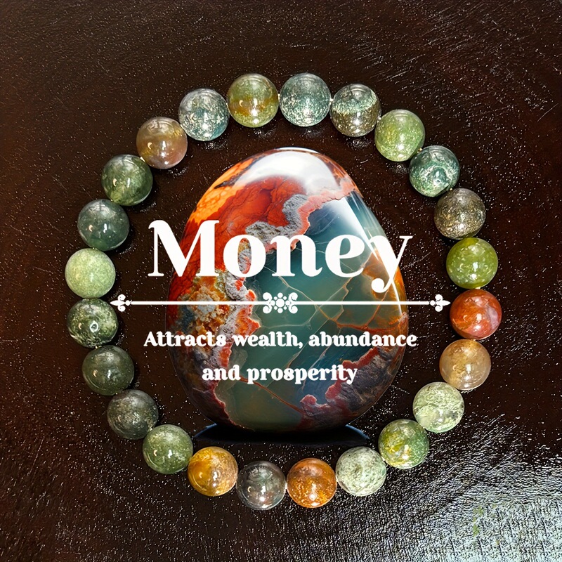 Cross-Border New Amazon Temu Popular Indian Agate Stone Beaded Bracelet Tk Cross-Border Popular Natural Stone Bracelet Cross-Border New Amazon Temu Popular Indian Agate Stone Beaded Bracelet Tk Cross-Border Popular Natural Stone Bracelet