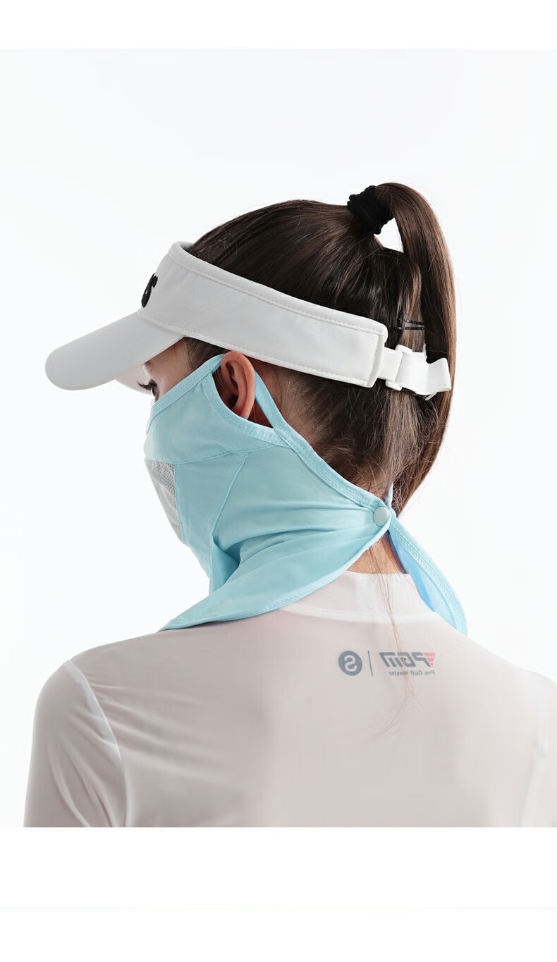 Mặt nạ chống nắng thể thao PGM bảo vệ cổ, chất liệu lụa băng thoáng khí — KOZ004 màu trắng, KOZ004 màu hồng, KOZ004 màu xanh lam chi tiết 14