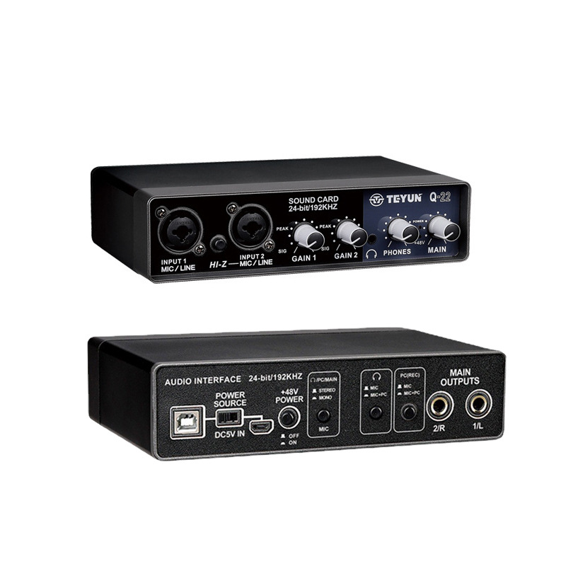 Grabación de computadora digital karaoke equipo de transmisión en vivo USB guitarra externa instrumento musical teléfono móvil micrófono tarjeta de sonido de grabación profesional