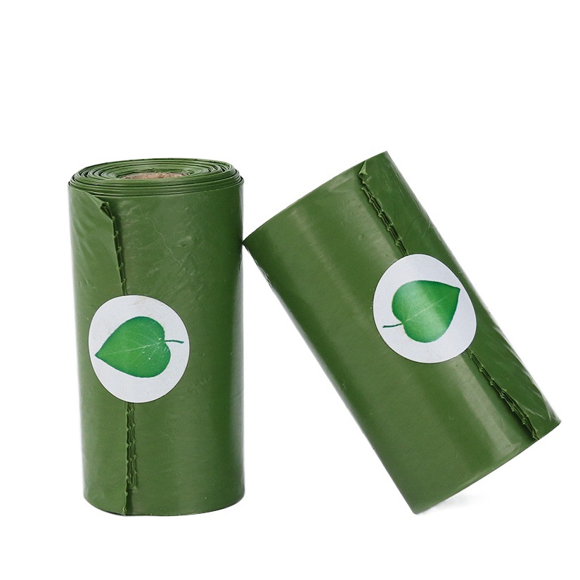 Suministros para mascotas Amazon popular fragancia verde bolsa de basura para mascotas bolsa de recogida de mascotas degradable bolsa de mierda