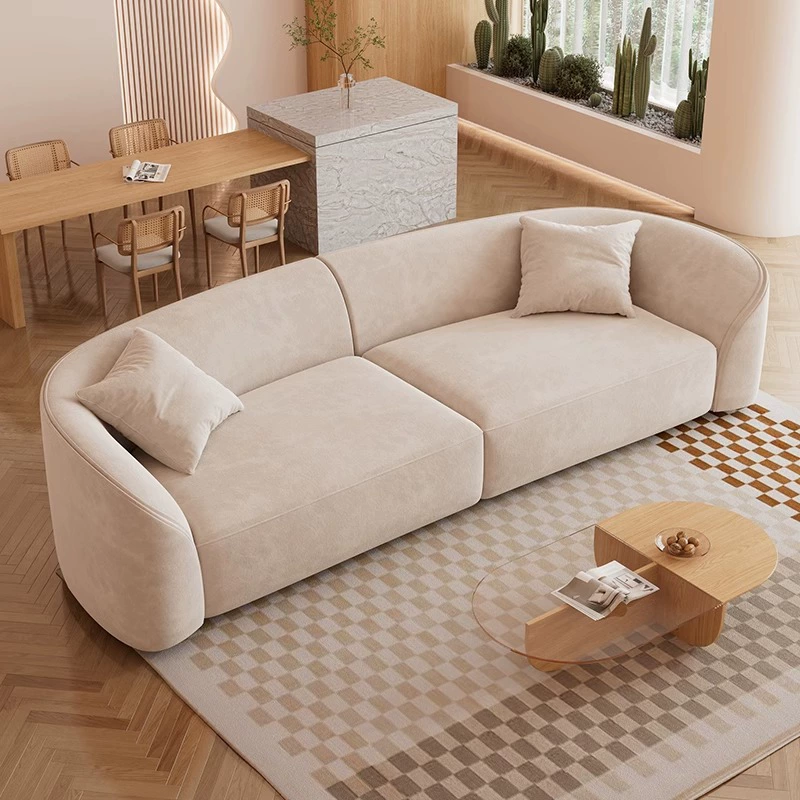 Скандинавская гостиная небольшая квартира тканевый диван Современный минималистичный внешний тип баранины дуги