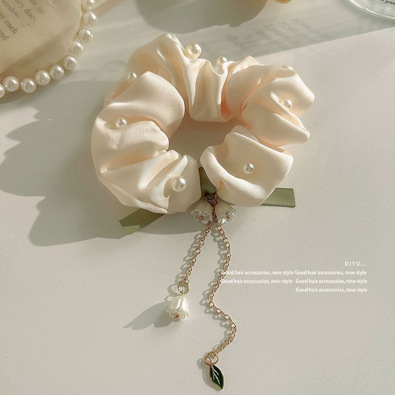 Pequeño, fresco y dulce, lazo para el cabello de intestino grueso, linda cuerda para el cabello a cuadros, atmósfera coreana, cuerda para el cabello, tocado de goma