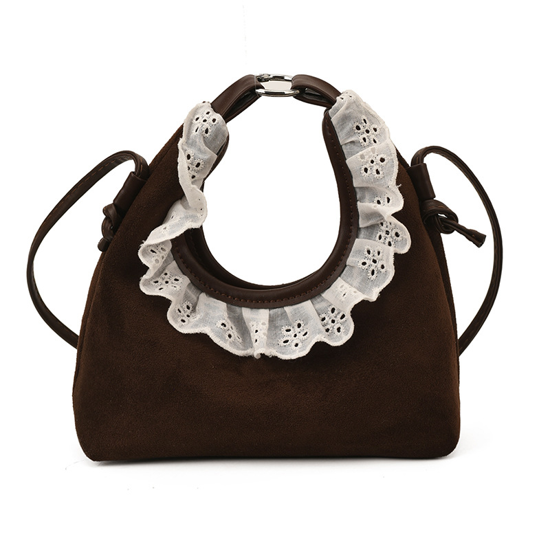 Nueva bolsa coreana para niños, lindos bolsos de encaje para bebés, bolsos de peluche, mini bolsos de hombro para hombres y mujeres.
