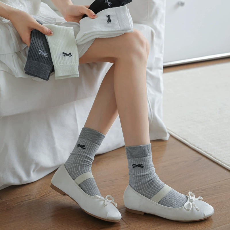 Гольфы Soft brand средней длины, демисезонные, с бантиком, унисекс