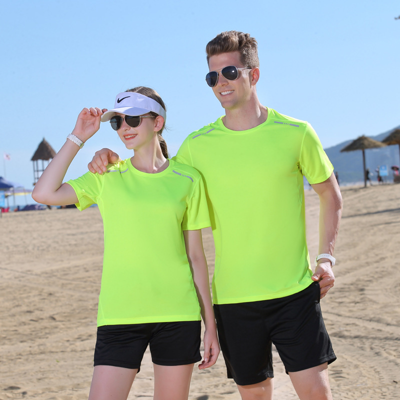 T-shirt à sec rapide Marathon personnalisé imprimé logo vêtements de course pour développer la publicité de groupe chemise culturelle vêtements de travail à manches courtes d'été