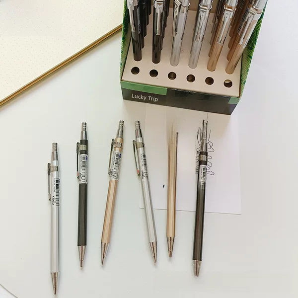 Spot student metal rod activity pencil drawing examination automatic pencil student press writing pen stationery wholesale