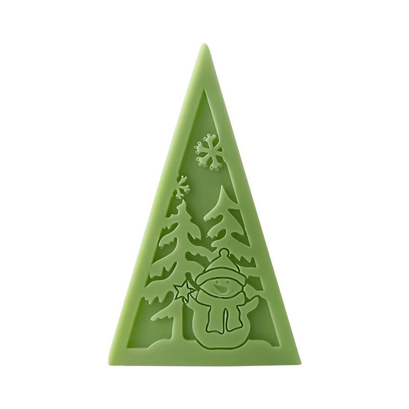Jiahui nuevo árbol de Navidad molde de vela molde de decoración de yeso de Navidad molde de silicona