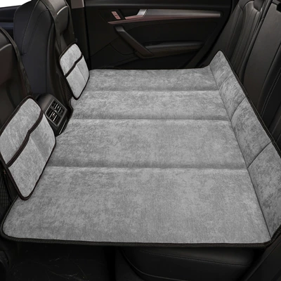 Vehicle-mounted inflatable bed, Folding Bed Universal Non-Inflatable - chenille-temperament-gray-2-storage-bags-80130cm