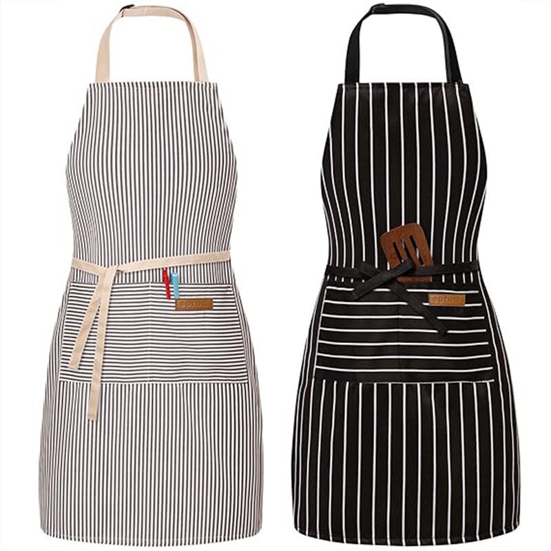 Foreign Trade Wholesale from One Piece, Color-Woven Striped Apron, Stain-Resistant, Neck-Hanging Style, Cross-Border Amazon Sourcing, Foreign Trade Wholesale