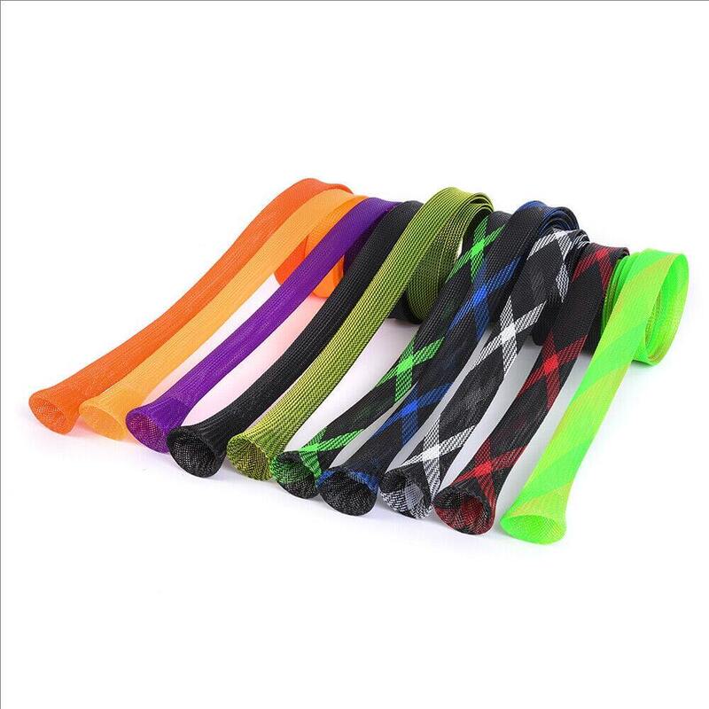 10 Pieces of Luya Rod Fishing Rod Cover Telescopic Fishing Rod Protective Cover Pet Braided Mesh Tube Nylon Cover Mesh Tube Protection