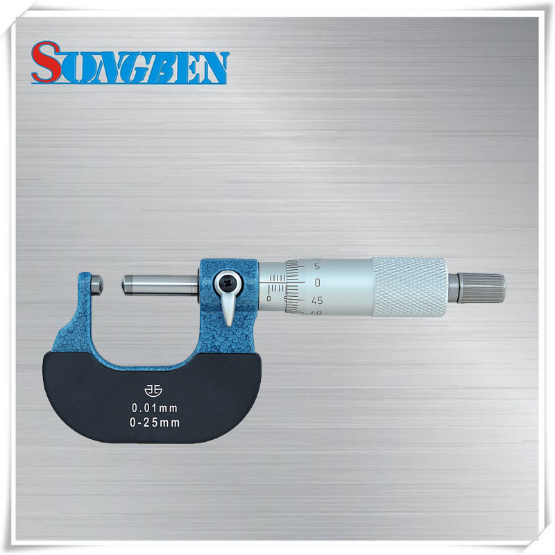 青量机械式壁厚千分尺D型25-50mm高精度200-72-400外径千分尺