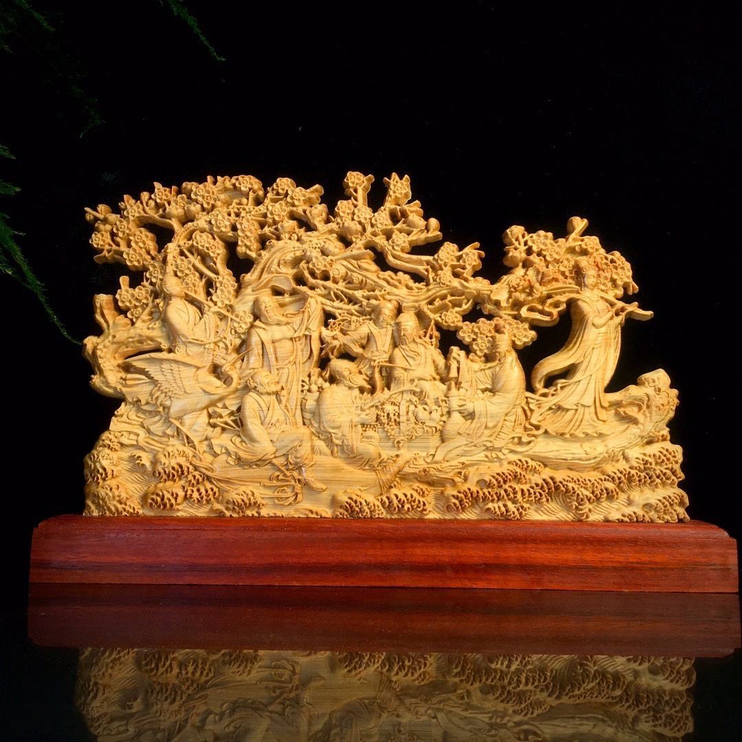 热销款2025太行崖柏实木雕刻客厅摆件工艺品根雕玄关送礼商务礼品