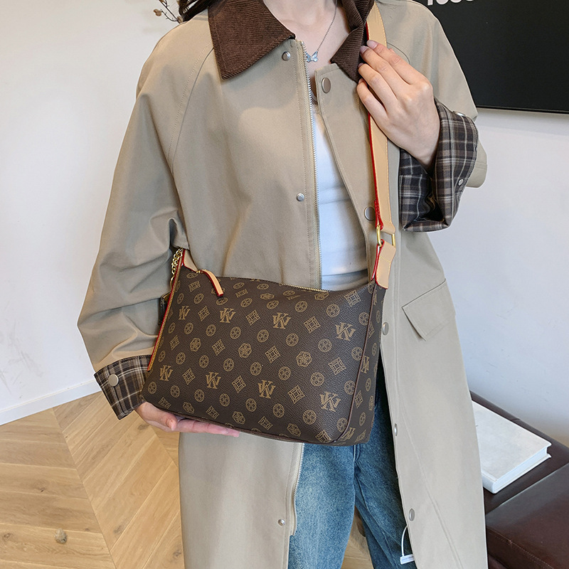 Vintage Damen Handtaschen Set Monogramm Muster Für Pendler_voghion.com