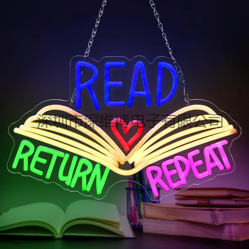 Readbooks Neon Light Girl Bedroom Library Reading Room Led Light Sign Ghost Luminous Sign