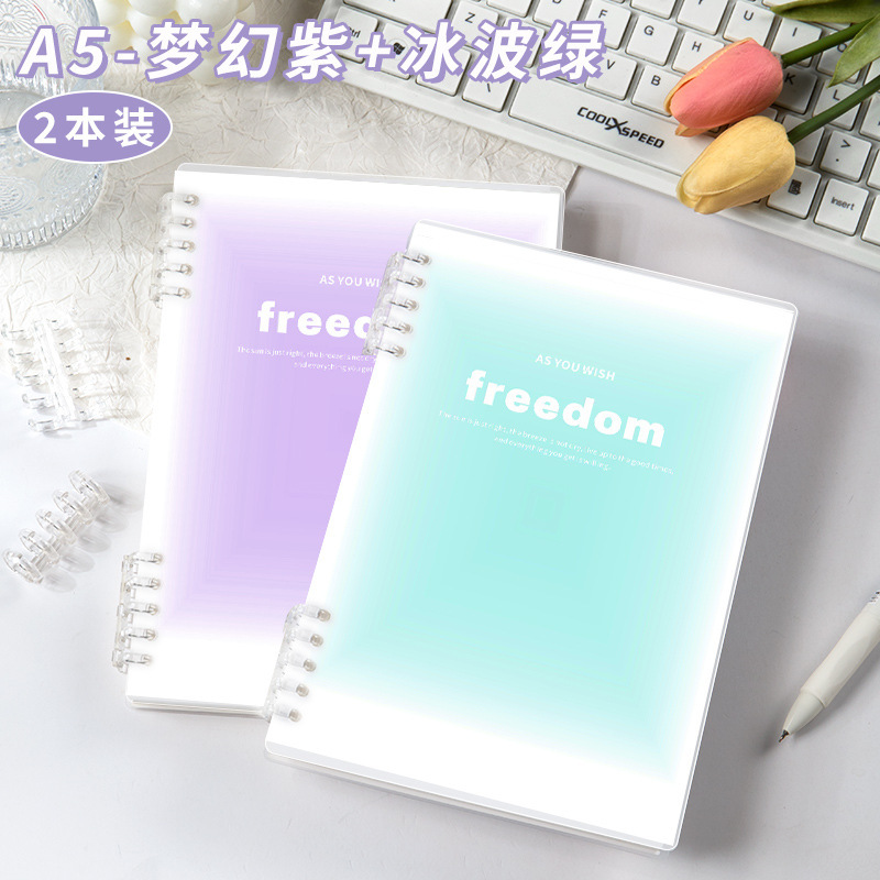 B5英语本不硌手活页本可拆卸线圈本四线三格活页笔记本本子初中|undefined