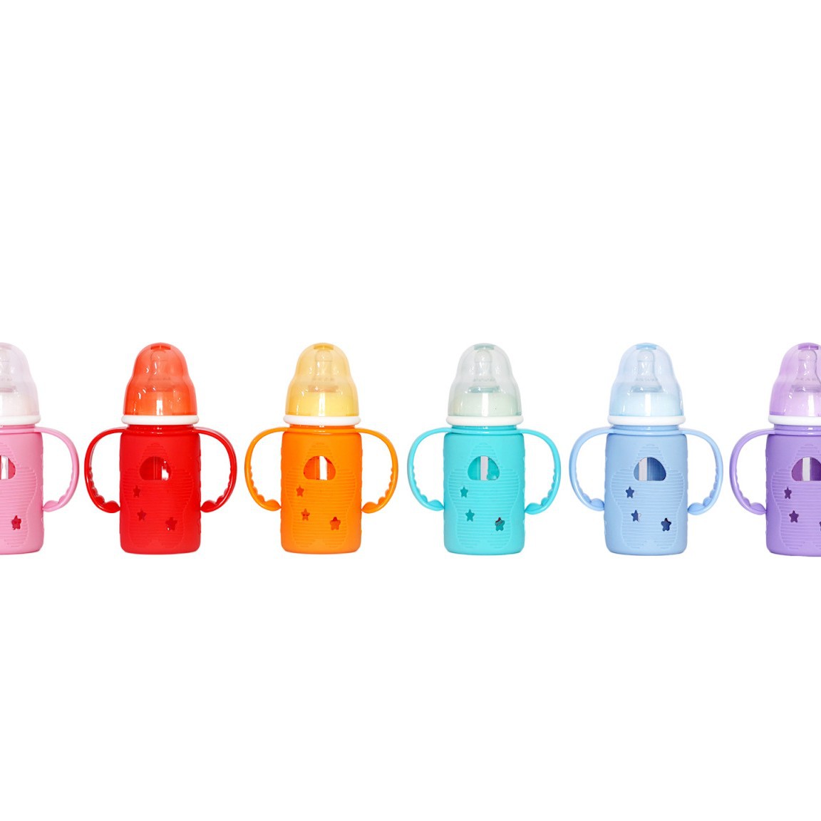 Kb11 Silicone Baby Bottle Infant Standard Mouth Straight Body Direct Sales from the Source Manufacturer
