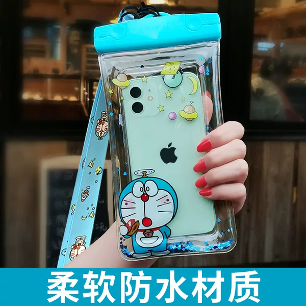 Mobile phone waterproof bag touch screen swimming diving drifting special with airbag touch screen transparent outdoor bathroom bath