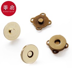送料無料/10Yボタン/マグネット式バックルA1J60-バッグ用隠しボタンマグネットバックル縫い付け不要ボックスバッグ用スナップボタン
