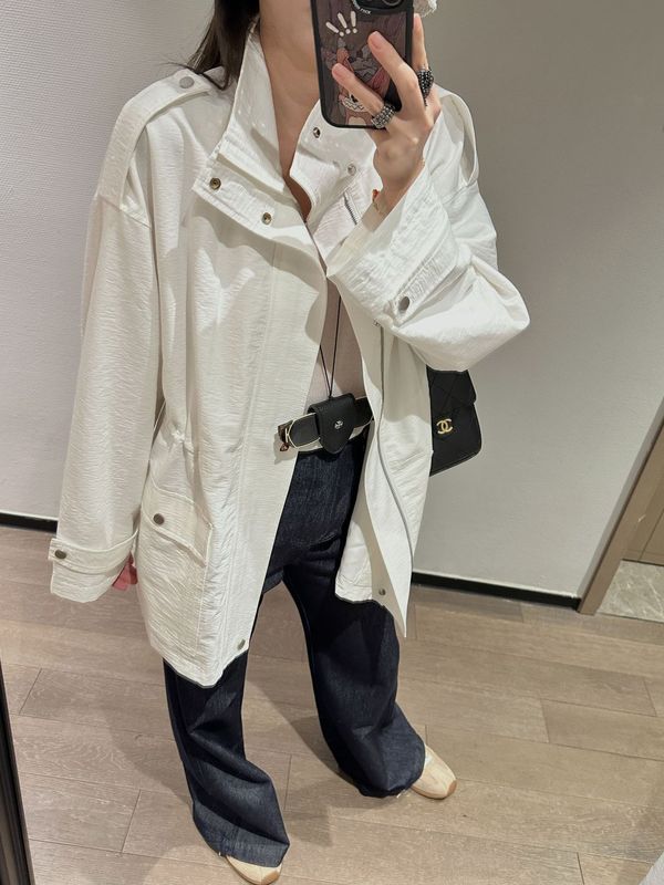欧美风经典工装风休闲白色夹克外套女2025秋冬时尚女装批发|undefined