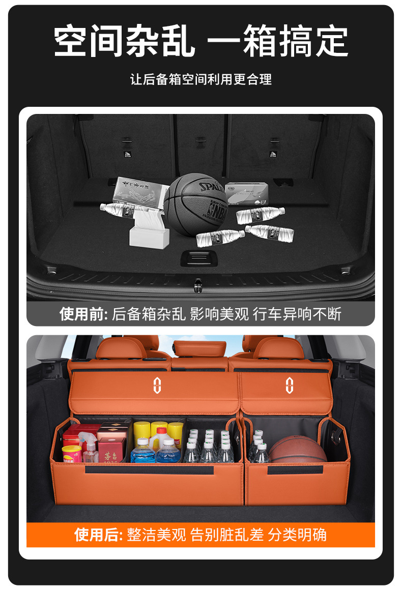 Specialized Car Storage Box for Aito M5/M7/M9/M8/M6, Foldable Car Trunk Organizer Box