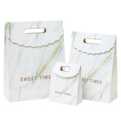 ins style gift bag packaging bag marble texture simple business gift bag gift bag wedding candy bag paper bag