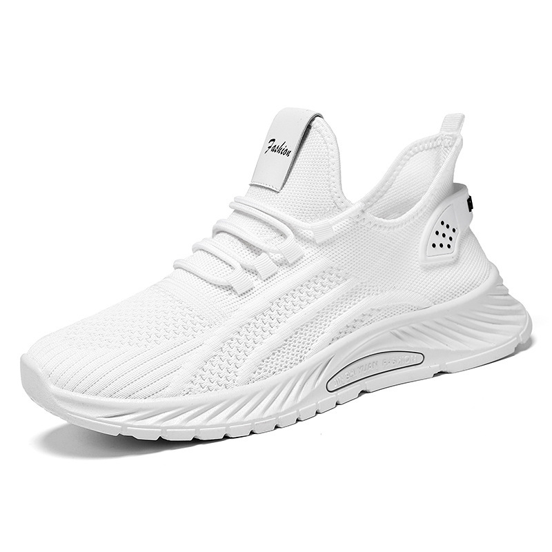 Zapatos de verano para hombres nuevos zapatos para correr de todo fósforo de color sólido zapatos para hombres transfronterizos zapatos deportivos casuales de pies transpirables y sin olor