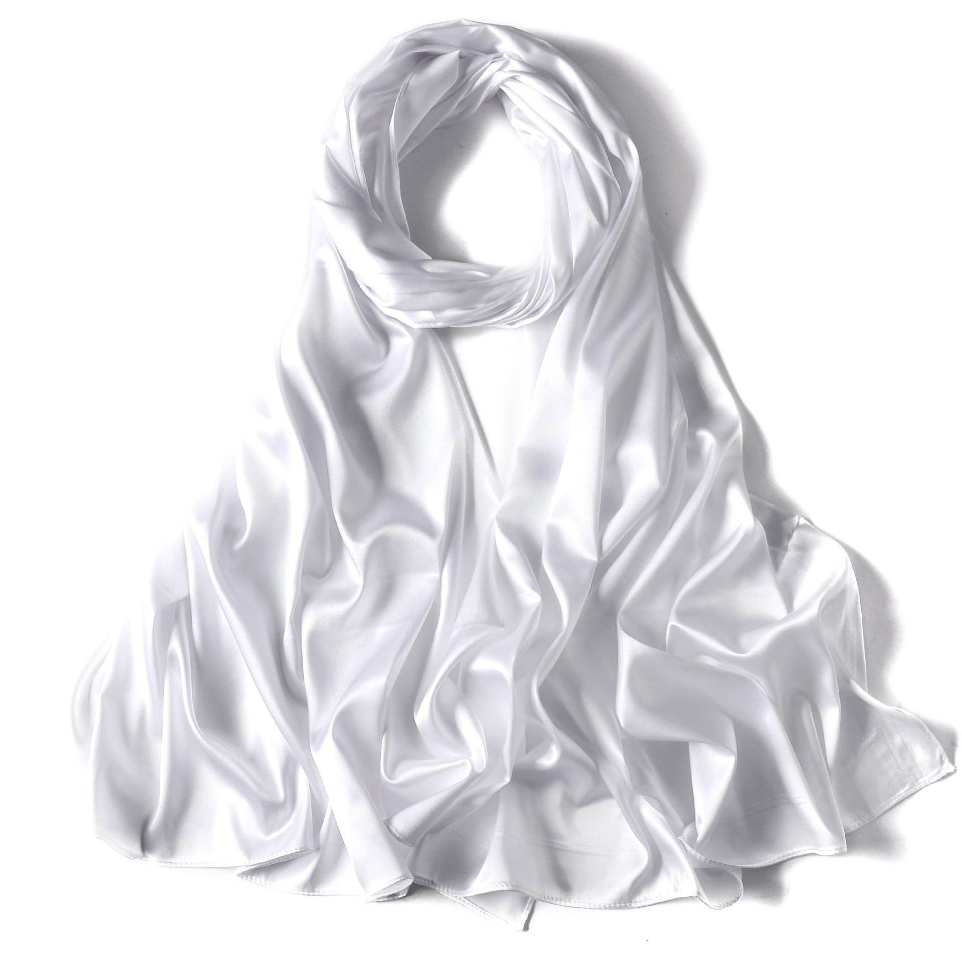 Solid Satin I mitation Lange Indonesische Monochrome Parel Kleur Ding Bag Hoofddoek Cover Vrouwen Zijden Sjaal_voghion.com