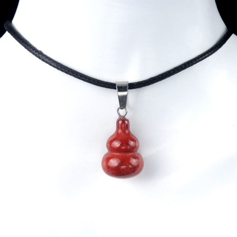 20mmヒョウタンペンダント天然水晶半宝石ヒョウタンペンダントDIYイヤリングネックレスアクセサリーアクセサリー|undefined