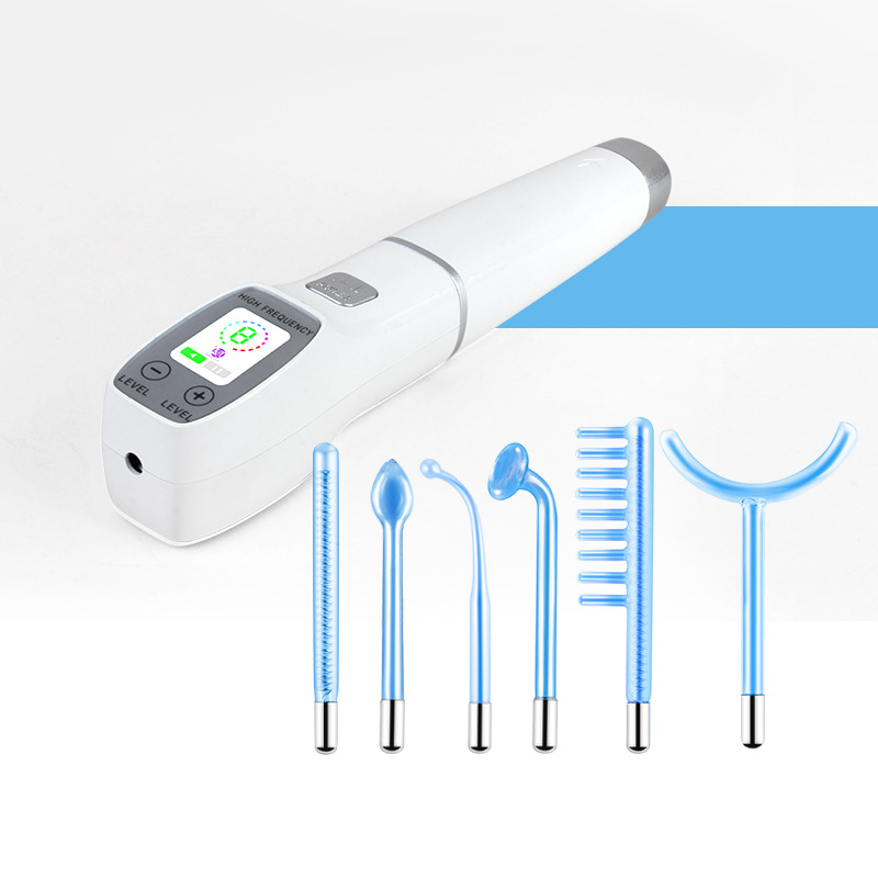 Color pantalla de alta frecuencia electroterapia palo 6-piece set hogar electroterapia belleza instrumento ozono acné eliminación transfronteriza pequeño instrumento fabricante