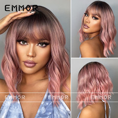 European and American women's short curly daily youth short curly hair versatile summer short hair full head cover wig