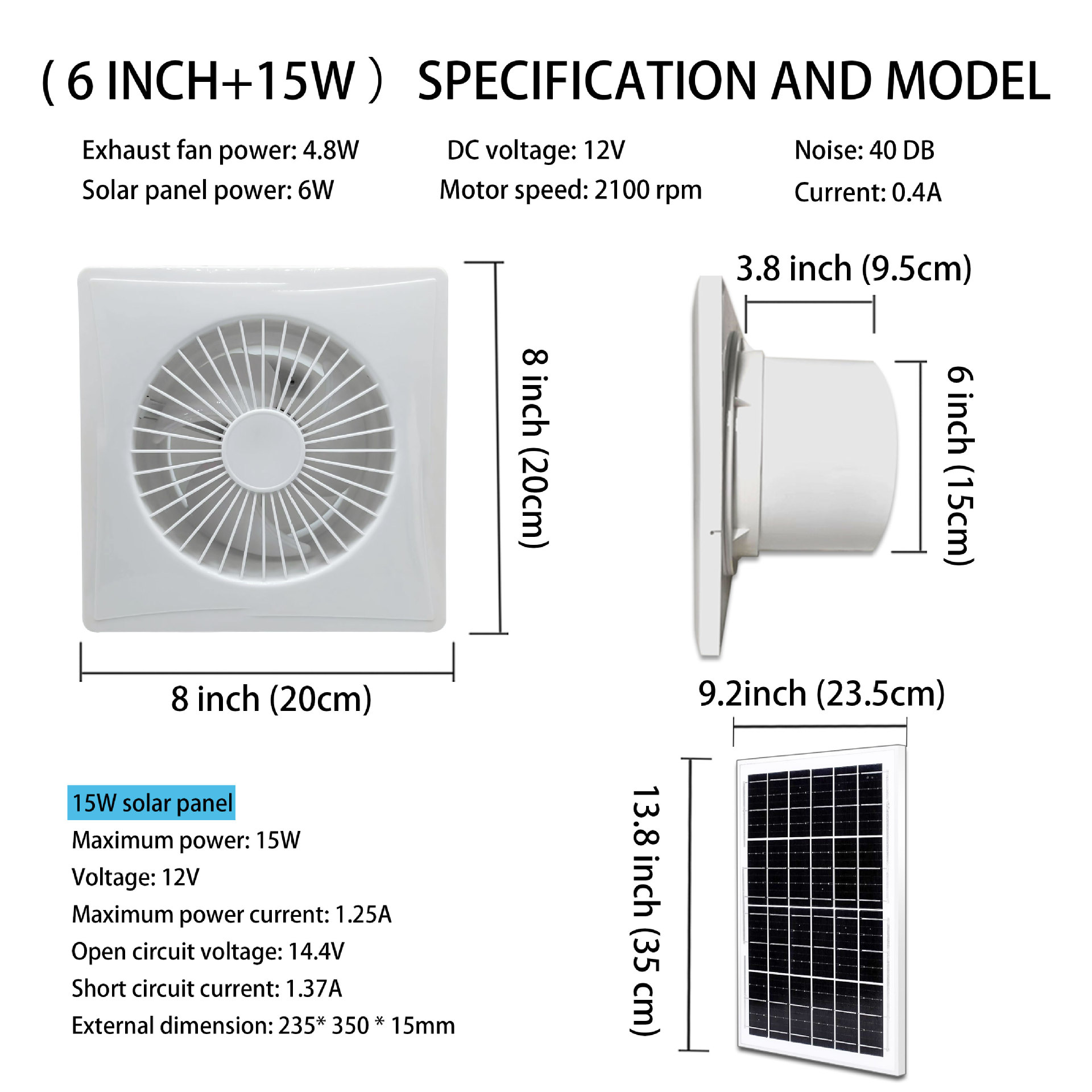화이트 모델-사양-6inch-15w