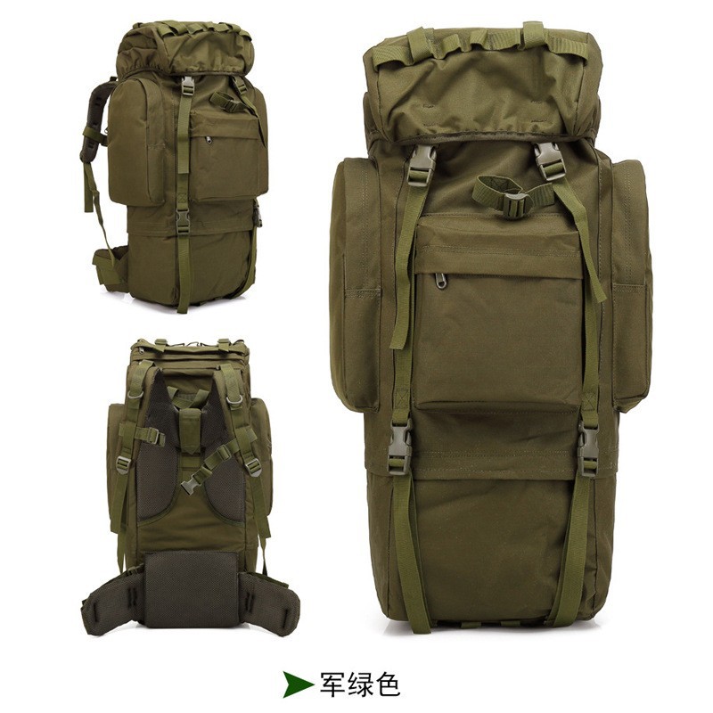 Transfronterizo personalizado al aire libre recargable caminata montaña mochila camping 65l mochila cubierta de lluvia bolsas tácticas en forma de U-suporte