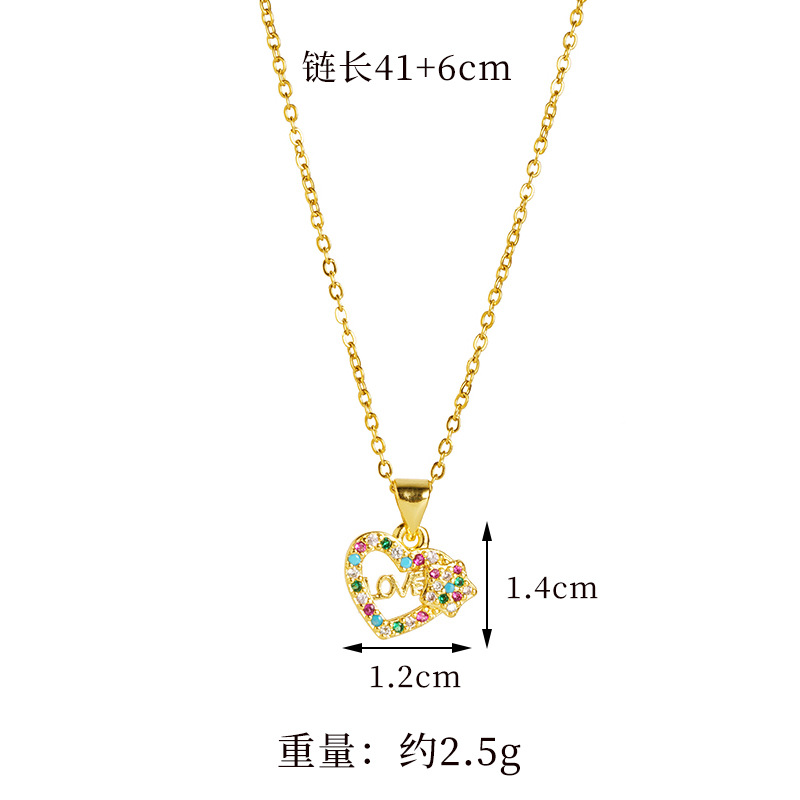 Collar de amor con incrustaciones de diamantes de oro de arena vietnamita con líneas en forma de corazón Pulsera Moda Advanced Sense Joyas que no se desvanece durante mucho tiempo