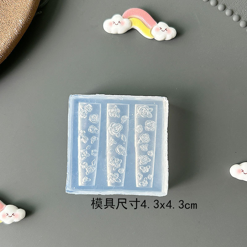 多款繁花花卉美甲装饰DIY高透模具滴胶雕花胶装饰模彩带铃兰花模|undefined