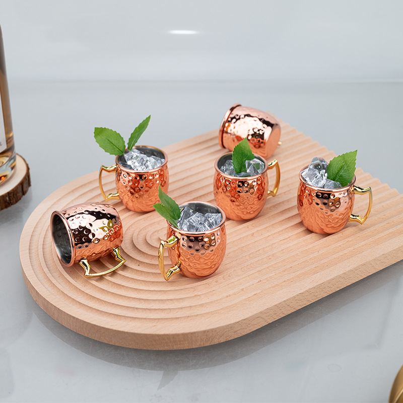 구리 도금 해머 포인트 노새 컵 60ml 6개 세트