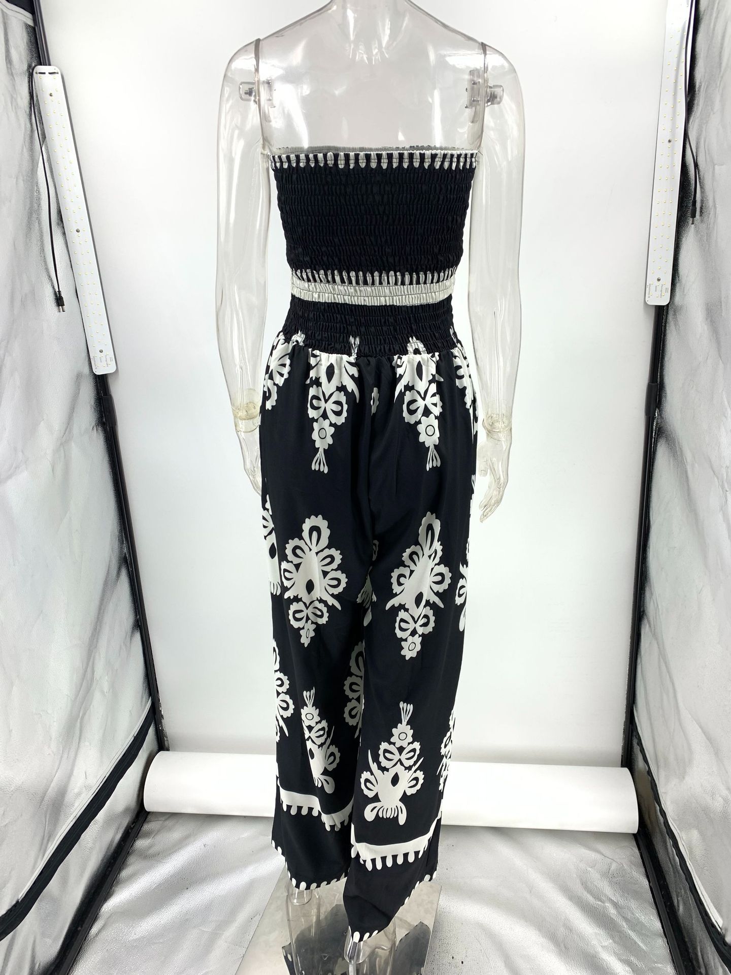 Street Hipster Wrapped Chest Printed Jumpsuit High Waist Casual Pants Women 11 Street Hipster Wrapped Chest Printed Jumpsuit High Waist Casual Pants Women