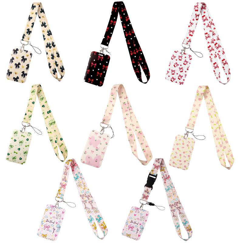 Tarjeta de cuerda para teléfono móvil con lazo de color minimalista, etiqueta de trabajo de autobús, llavero disponible para hombres y mujeres, cordón de tarjeta de control de acceso