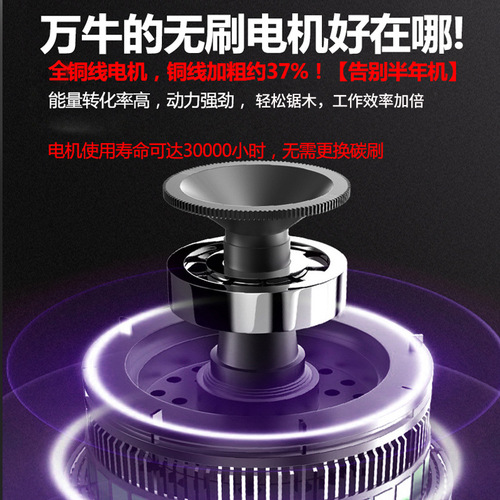 Brushless lithium electric chainsaw portable logging and pruning saw rechargeable household electric chain saw mini saw exclusively for cross-border supply